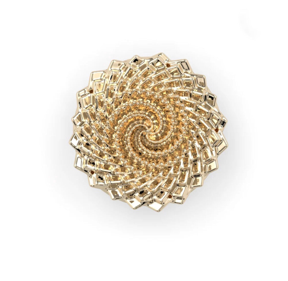 18ct gold Orbis Spiral threadless top 5mm for flat and conch piercings